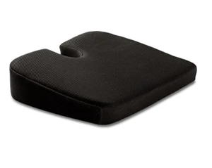 Soft&amp;Care Seat Cushion Memory Foam + Cooling Pad. Premium Chair Seat and Car Cushion (Black )