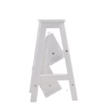 Solid Wood 3 Tier Step Stool Folding Wooden Ladder Bench Chair Climbing Stair Chair With 3 Steps