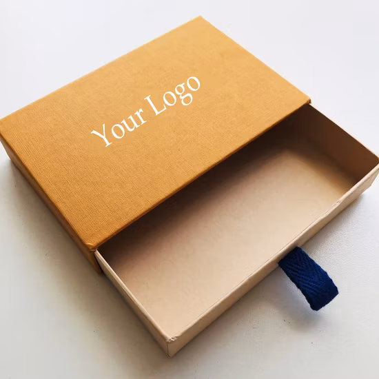 Rigid Paper Cardboard Custom Logo Printed Sleeve Drawer Sliding Luxury Packaging Brand Box