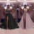 Import Sparkly Sequined Luxury High Side Split Women One Shoulder Detachable Long Train Evening Prom Dresses Bridesmaid Gowns Dresses from China