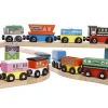 Special goods magnetic transport train Freight transport train Crane model set wood material kids play educational toy