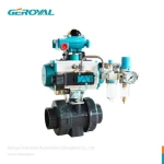 SQ611S PN16  PVC  UPVC CPVC  PP Corrosion-resistant Pneumatic plastic Ball Valve