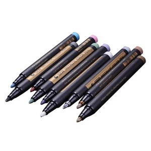 STA 10colors metallic marker pen set for rock painting,medium point metallic color paint markers for ceramic,glass,plastic