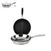 Stainless Steel Divided Frying pan with non stick coating