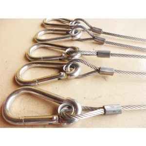 stainless steel wire rope lifting sling with eye and eye