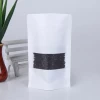 Stand up ziplock white kraft paper tea pouch bag for dry food