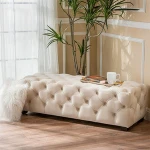 Storage Chesterfield Pouf Ottoman, Ottoman Bench