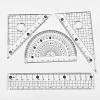 Students Maths Geometry Stationery Ruler Set Squares Triangle Ruler Protractor