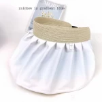 Summer Big Brim Sun Hat Travel Shell Sun Hat Gradient Color Double-sided Empty Top Straw Hat