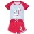 Import Summer Hot Sale  TikTok Baby Girl Clothing Cartoon Stamping Print Baby clothes Childrens Clothes Set from China
