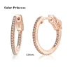 Summer New hot selling fashion women jewelry CZ Hoop Earrings Wholesale Factory