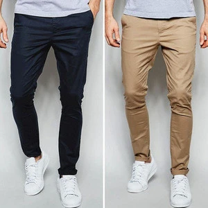 Super Skinny Chino Trousers Stretch Mens Chinos Pants