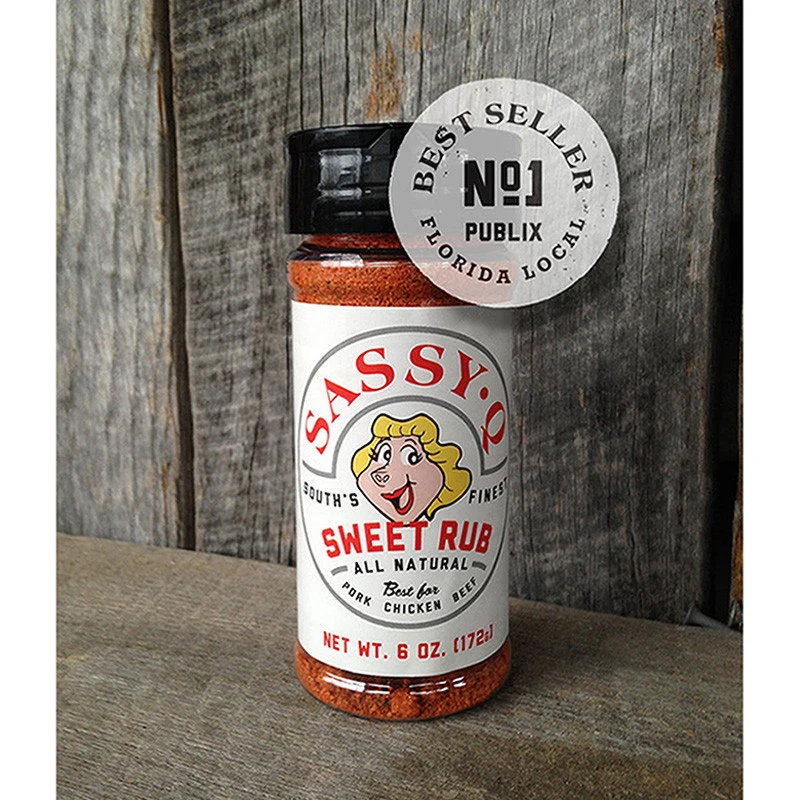 Sweet Rub Dry Spice 6 oz  Sassy Q BBQ Herbs With Unique Blend Of Sweet And Spicy Flavor