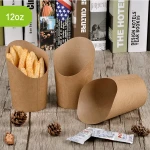 Takeout french fry container food packaging cup disposable fish and chips paper box