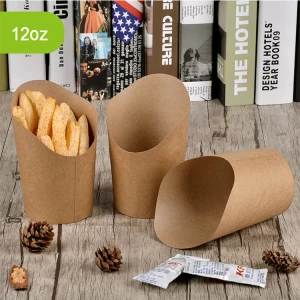 Takeout french fry container food packaging cup disposable fish and chips paper box