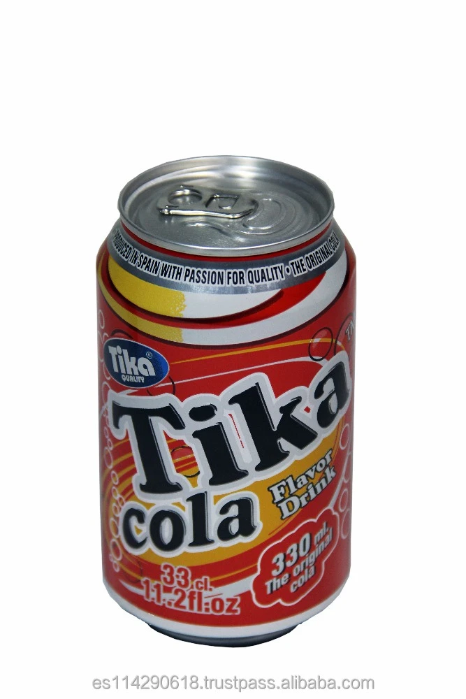 Tika carbonated Cola &amp; Orange soft drink canned 4x6x33cl