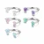 Import Tiny 16G Surgical Steel 3mm Opal Horseshoe RingS Cartilage Hoop Piercing Earrings Nose Navel Piercings Jewelry from China