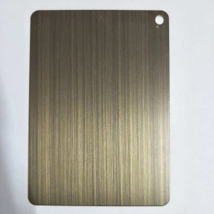 Titanium hairline 4X8 Brass color 304 stainless steel sheet