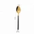 Import Top Quality Durable Shiny Polishing Black Handle Dinnerware Sets Gold Plated Cutlery Set from China