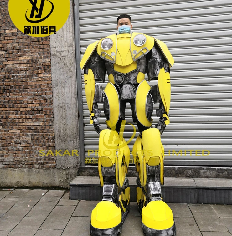 Top quality Realistic Man Wearing Bumblebee transformer costume  Optimus Prime transformer costume