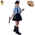 Import Top Selling Girl&#39;s Blue Police Costume Carnival Party Career Dress Cosplay Police Uniform For Kids from China