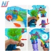 Transparent light bubble gun toy with no battery