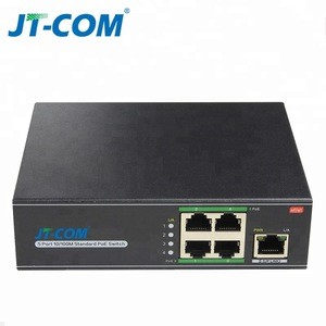 Unmanaged Fast Ethernet PoE Switch 5 Ports 10/100M Network Desktop Switch