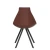 Import Upholstered leather dining chair leather high back brown with metal legs from China
