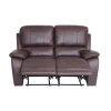 USA Stock Classic and Traditional Top Grain Leather Sofa Set Loveseat with Overstuff Armrest/Headrest, 2 Seater, Brown