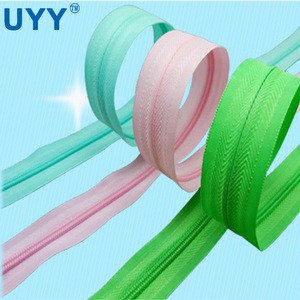 UYY 3# Invisible Customized Length Long Chain Fabric Tape Zipper