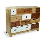 Vintage Industrial Chest of Drawers Solid Mango Wood Chest of Drawers French Style Chest of 12 Drawers Cabinet for Living Room