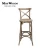 Import vintage solid oak wood rustic finish cross back bar stool from China