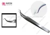 Volume lashes double curved Extension tweezers , pincer Russian Double angle tweezers stainless steel lashes tweezers