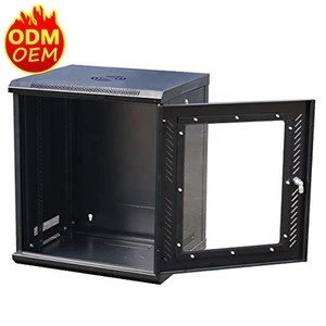 wall mounted server rack network cabinet with glass door
