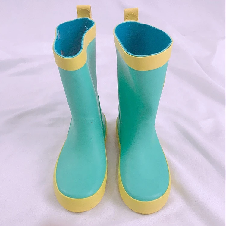 water shoes kids natural rubber riding wellies comfortable outdoor boots waterproof flat slip gumboots