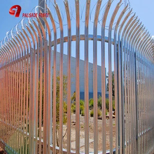 Waterproof Steel Palisade Fencing / Palisade Security Gates With Triple Point