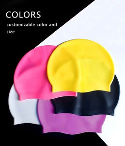 Waterproof Swimming cap silicone colorful fashion swimming cap
