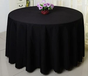 Wedding Decoration Solid Color Polyester Overlay Table Cloth Round Wedding Table Cloth