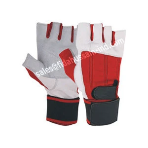 Weight Lifting Gloves / Best Quality Fitness Gloves in Leather back on Mesh / Fitness Gym Gloves