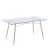 Import White Double Plexiglass Modern Fiberglass Bases Glass Top Dining Table from China