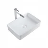 White Rectangle Countertop Sink Bathroom Customized Ceramic Table Top Wash Basin