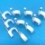 Import White Single Coaxial Cable Clips Stainless Steel Screws Electrical Wire Cable Clip 1/4 in (6 mm) Screw Clip and Fastener White from China