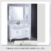 White Stainless Steel Bathroom Vanity Cabinets With Double Ceramics Basin For Bathroom Furniture