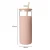 Import wholesale 500ml custom bamboo lid silicone sleeve glass tumbler water drinking bottle with straw from China
