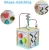 Import Wholesale 5 IN 1 Sliding Shapes Sorter Developmental Play Learning Toys Wooden Activity Cube with Bead Maze for Kids Girl Boys from China