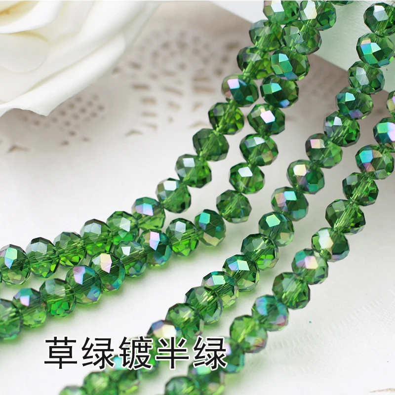 Wholesale 6x8mm  Rondelle Faceted Austria Crystal Finding Spacer Beads Jewelry marking necklace&Bracelet
