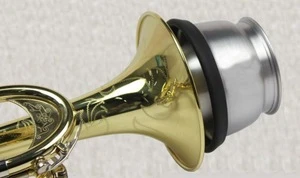 Wholesale aluminium alloy trumpet mute wind instruments trumpet accessories silver trumpet mute