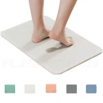 Wholesale Bathroom Floor diatomite bath mat toilet mat foot print toilet bathroom mat