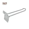 Wholesale Chrome Plated Steel Prong Euro Looped hook Slatwall Metal U Double Robe Display Hook