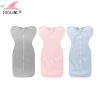 wholesale custom winter 100% organic cotton plain color wings design zipper newborn baby swaddle sleeping bag